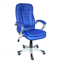 Перфектен директорски стол в наситено синьо